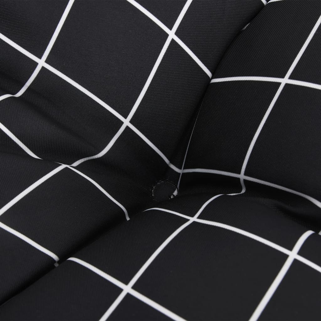 Palette cushions 2 pieces black check pattern Oxford fabric