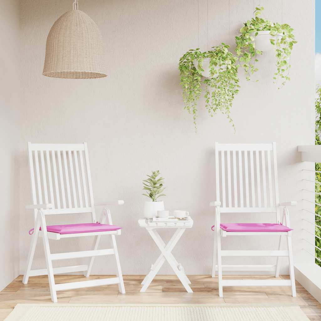 Gartenstuhl-Kissen 2 Stk. Rosa 40x40x4 cm Stoff
