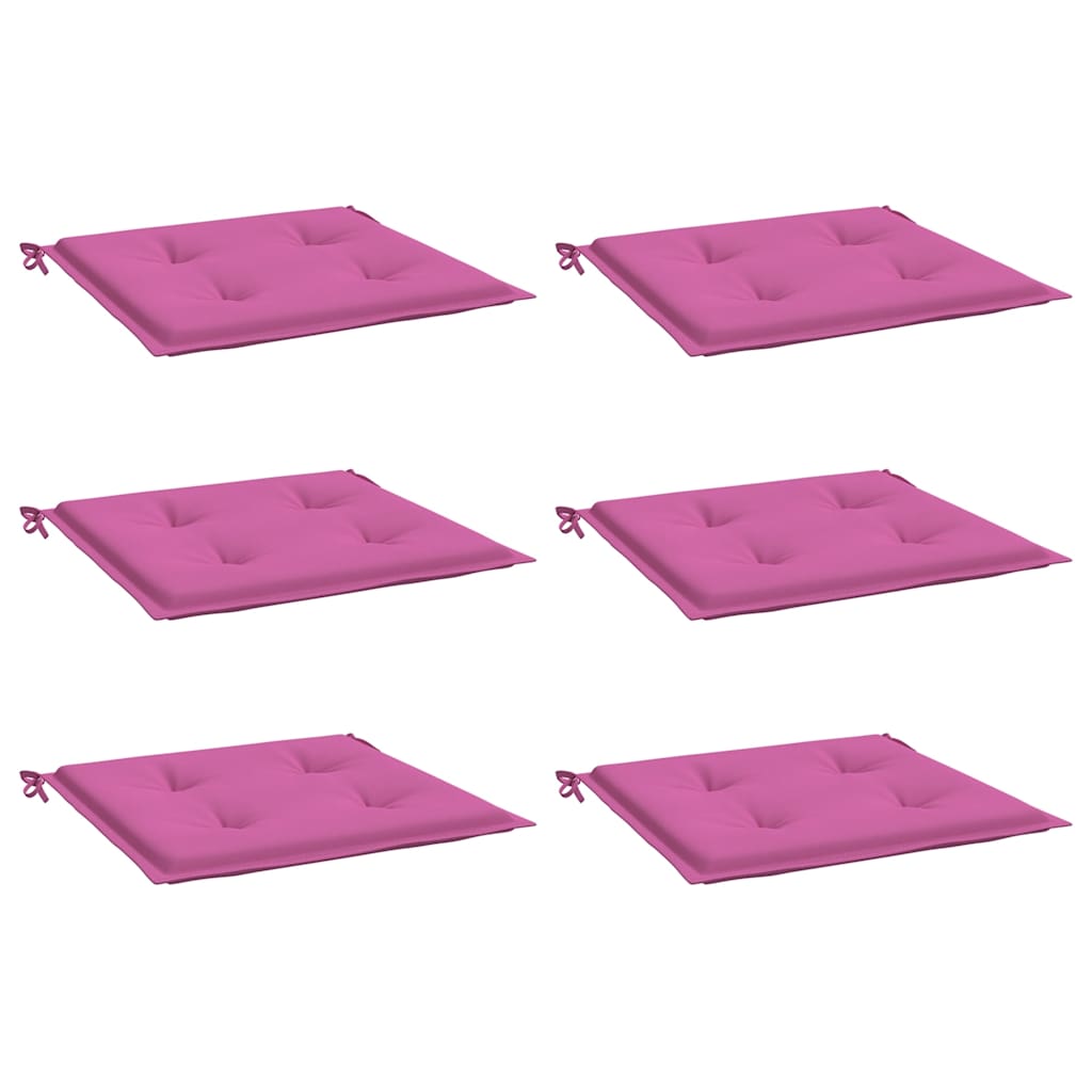 Gartenstuhl-Kissen 6 Stk. Rosa 50x50x4 cm Stoff