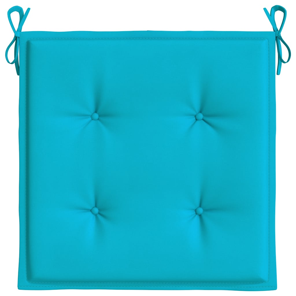 Gartenstuhl-Kissen 6 Stk. Türkis 50x50x4 cm Stoff