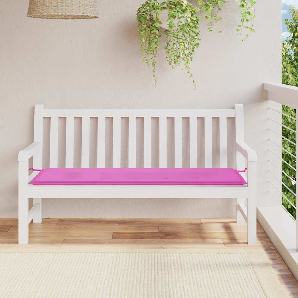 Garden bench cushion pink 150x50x4 cm Oxford fabric
