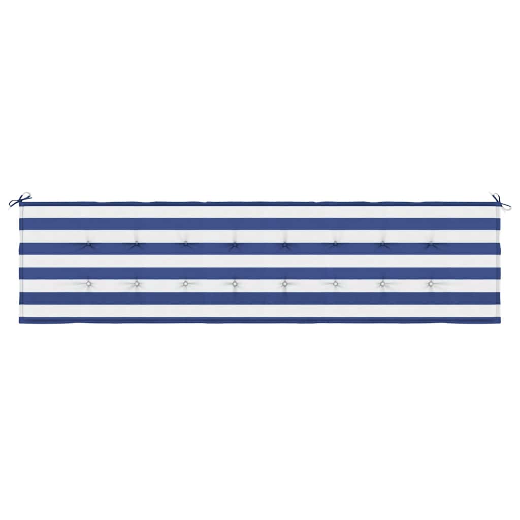 Gartenbank-Auflage Blau&Weiß Gestreift 200x50x4 Stoff