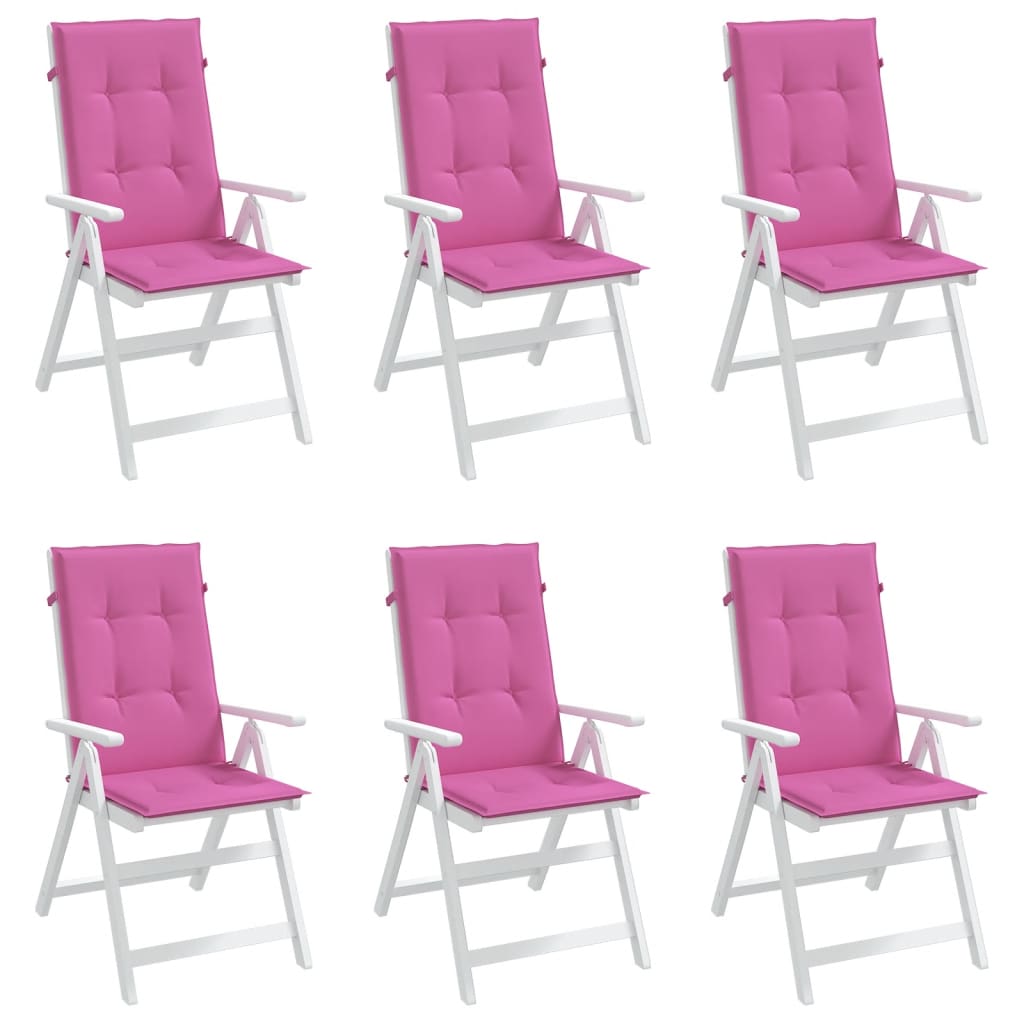 High-back cushions 6 pcs. Pink fabric