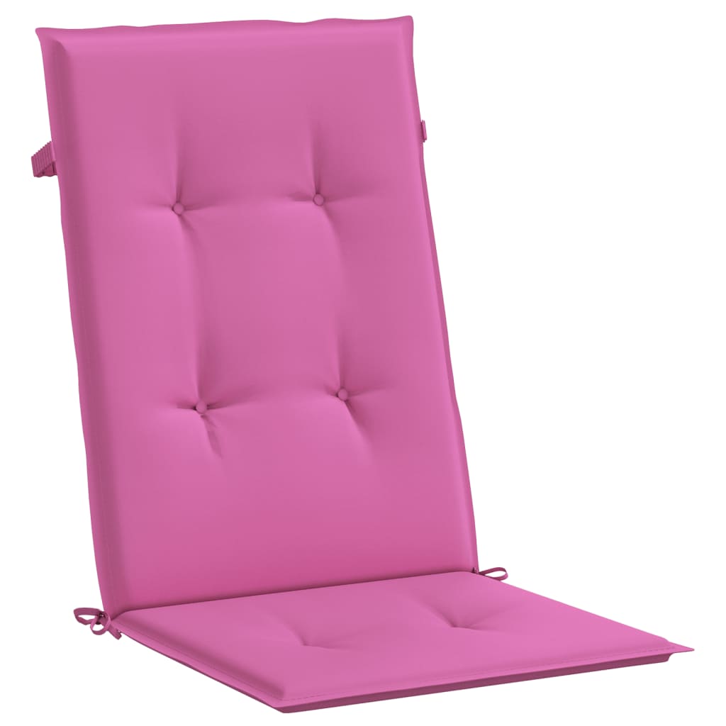 High-back cushions 6 pcs. Pink fabric