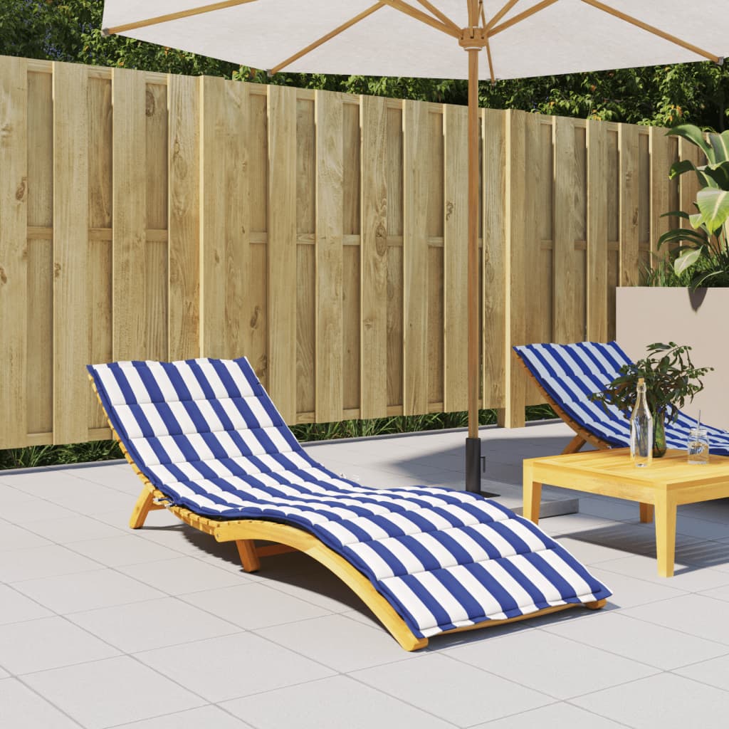 Sun Lounger Cushion Blue&amp;White Striped Oxford Fabric