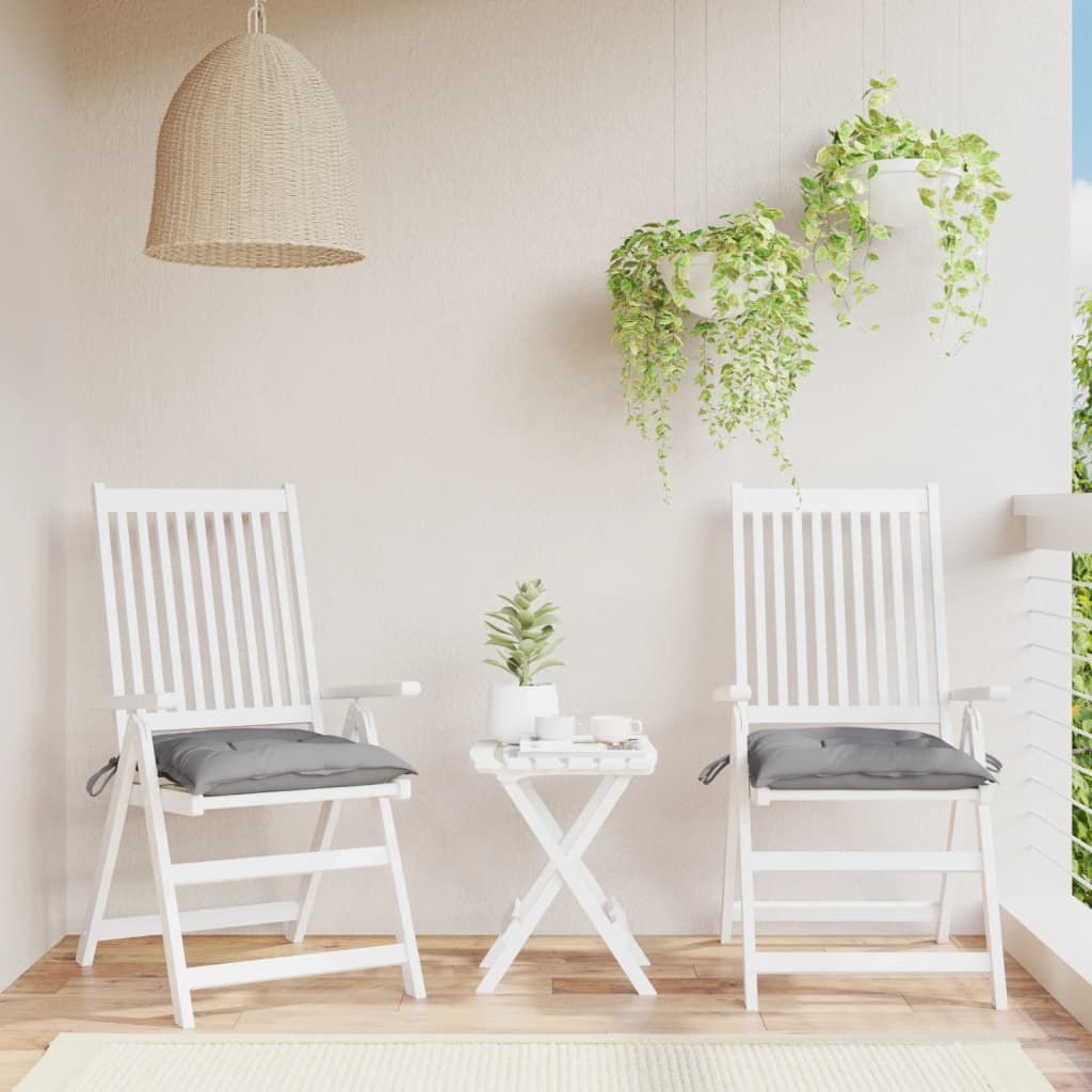 Chair cushions 2 pcs. Grey 40x40x7 cm Oxford fabric