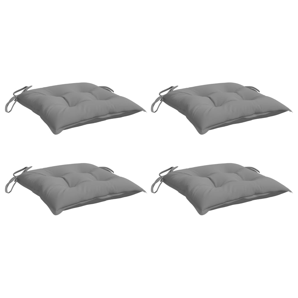 Chair cushions 4 pcs. Gray 50x50x7 cm Oxford fabric