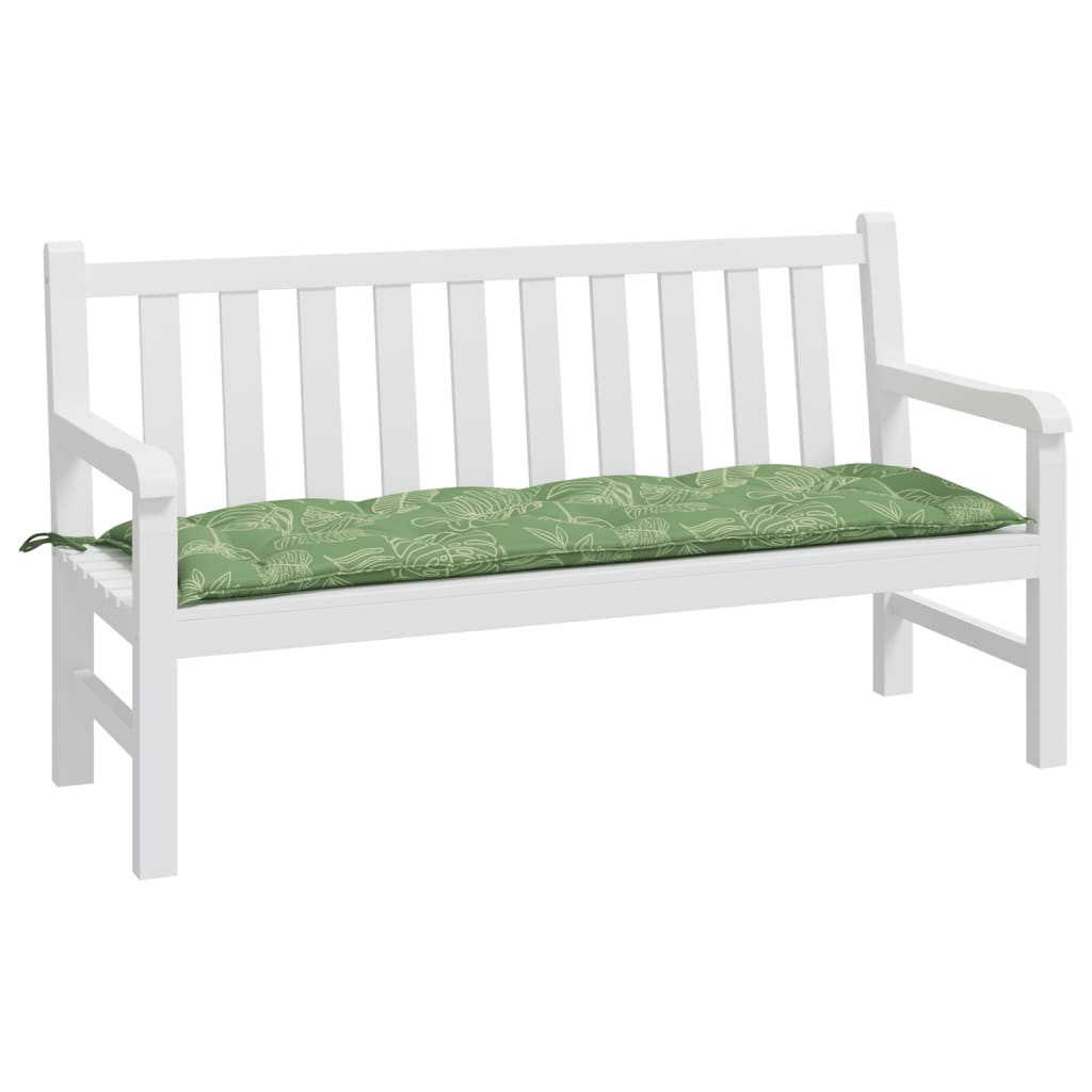Garden bench cushion leaf pattern 150x50x7 cm Oxford fabric