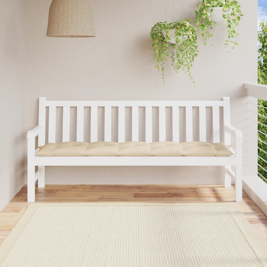 Garden bench cushion beige 180x50x7 cm Oxford fabric