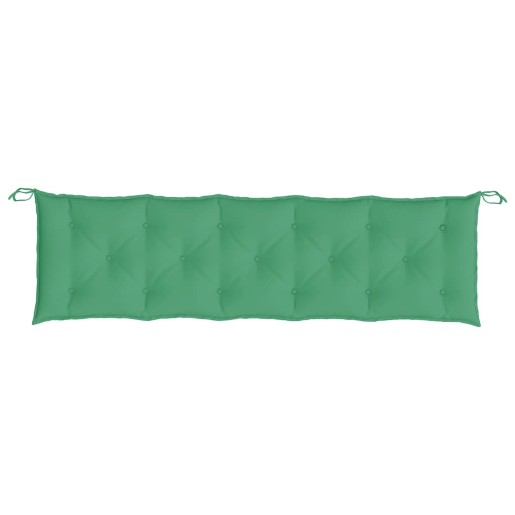 Garden bench cushions 2 pieces green 180x50x7 cm Oxford fabric