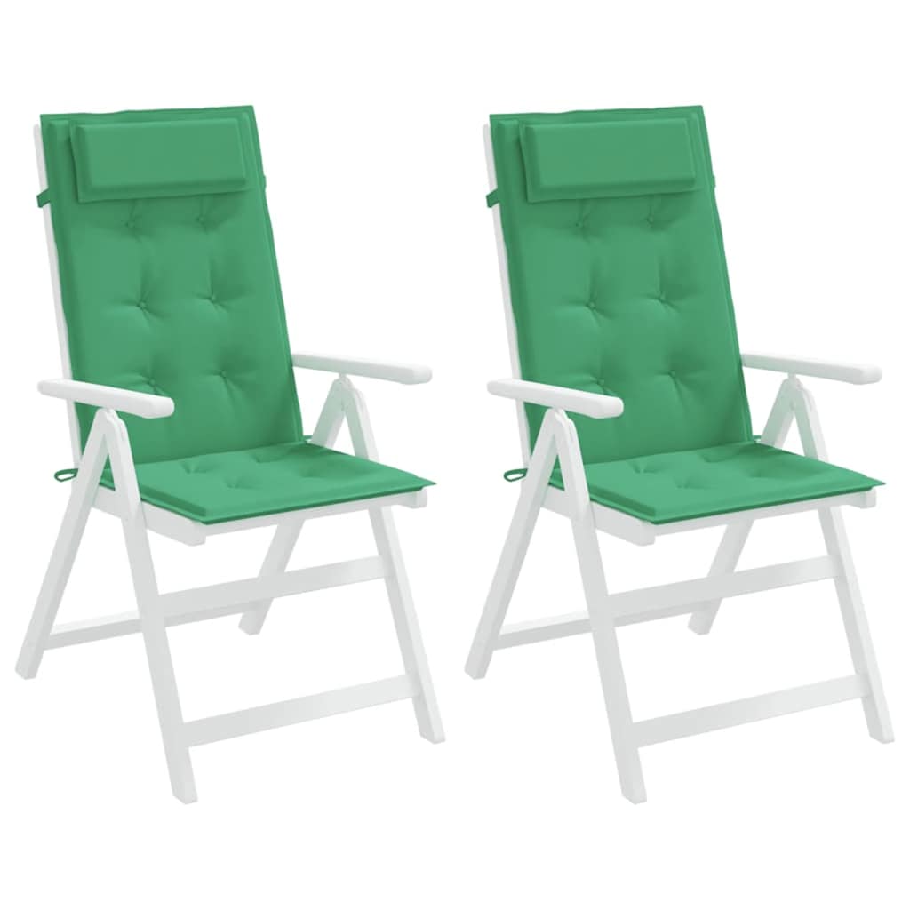 High-back cushions 2 pcs. Green Oxford fabric