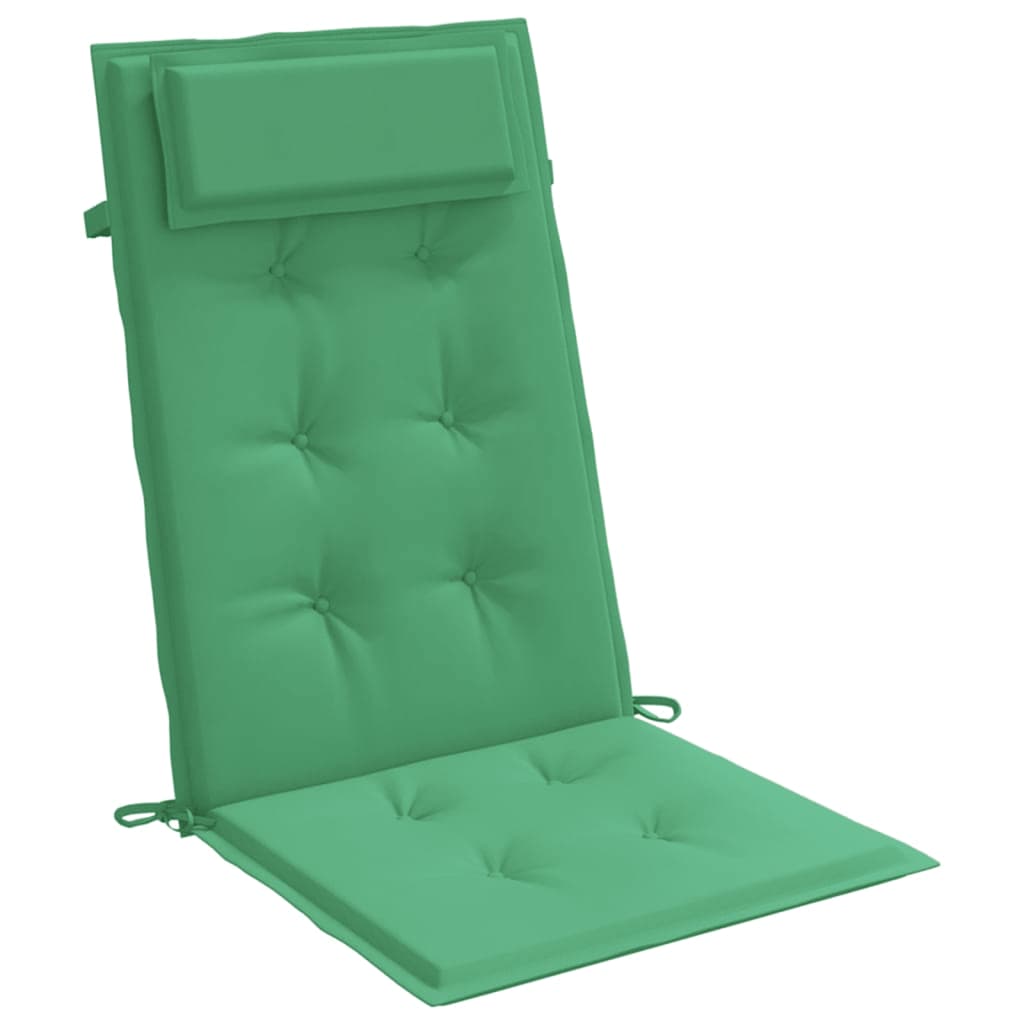 High-back cushions 2 pcs. Green Oxford fabric