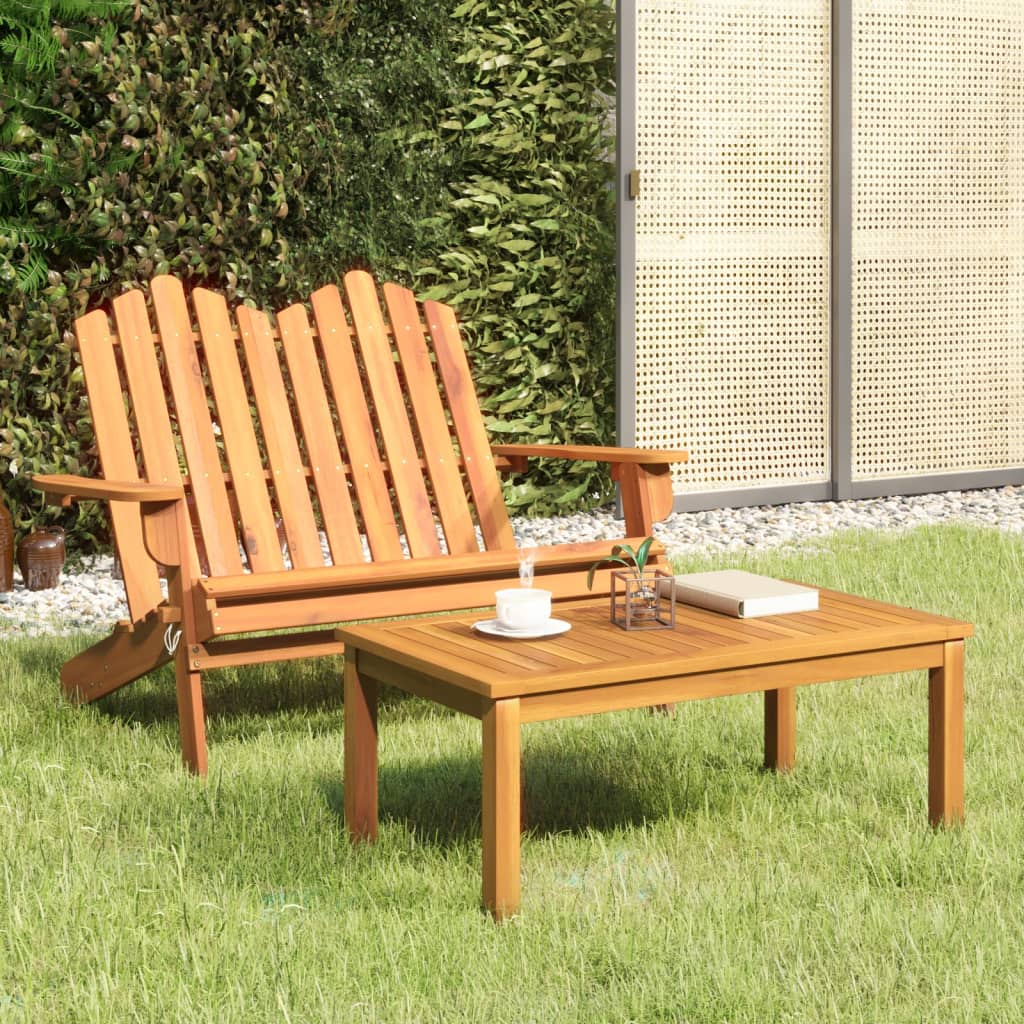 2-piece garden lounge set Adirondack solid acacia wood