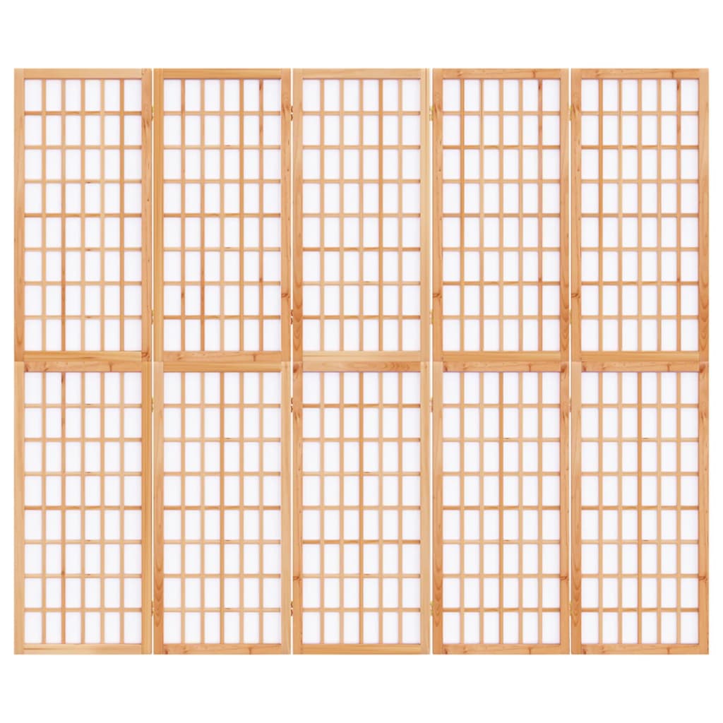 5-tlg. Paravent Japanischer Stil Faltbar 200x170 cm