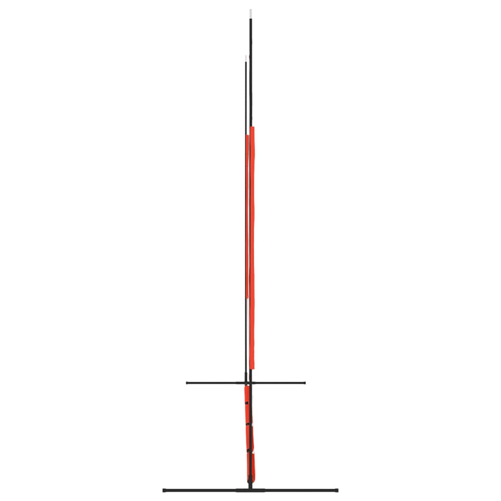 Baseball-Netz Tragbar Rot Schwarz 369x107x271cm Stahl Polyester