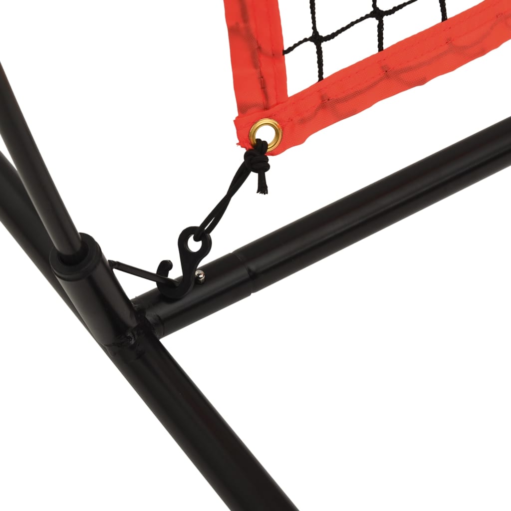 Baseball-Netz Tragbar Rot Schwarz 369x107x271cm Stahl Polyester