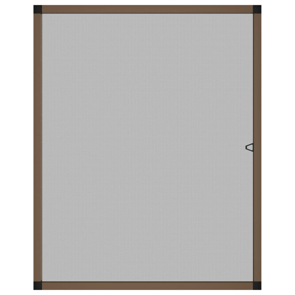 Insektenschutz für Fenster Braun 100x120 cm