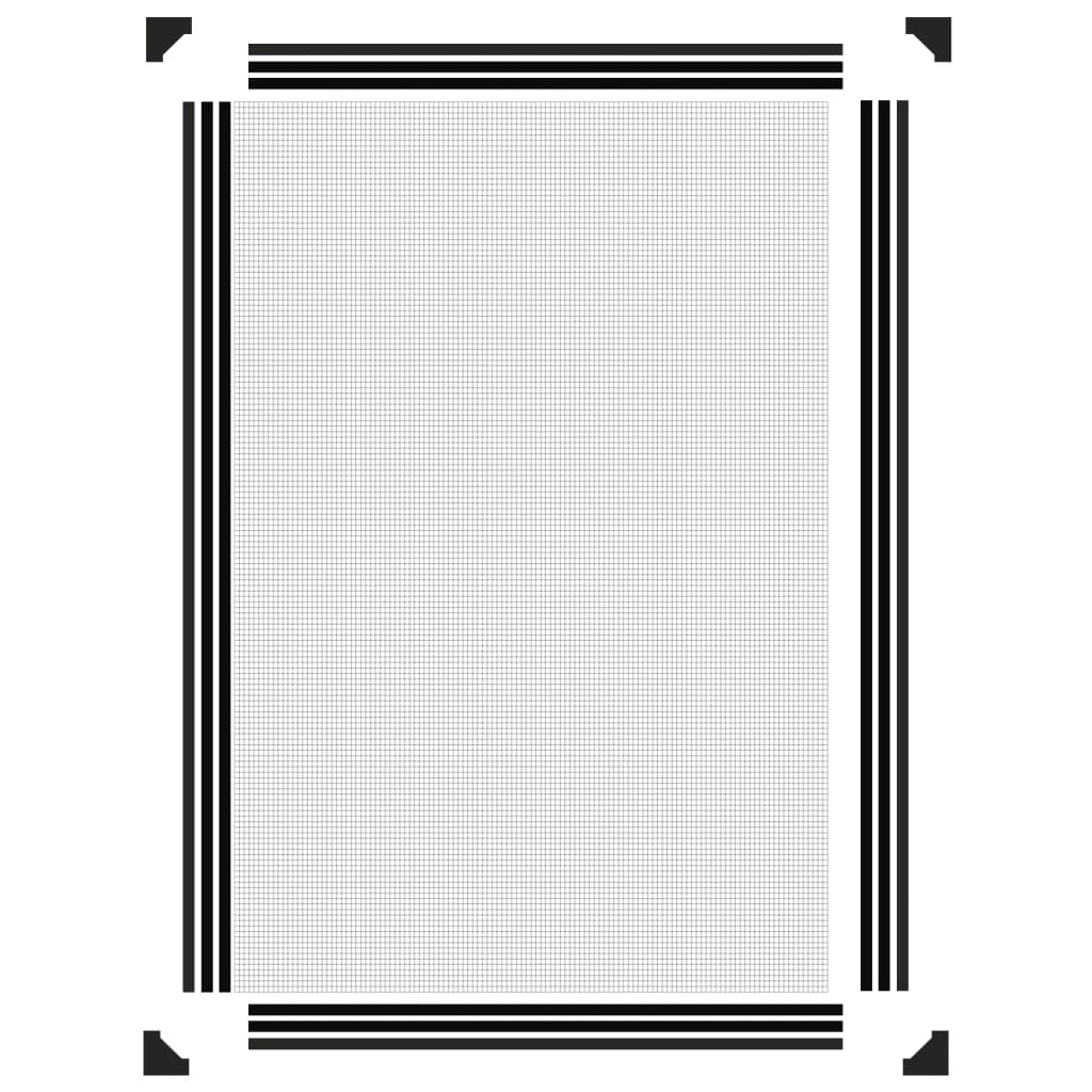 Magnet-Insektenschutz für Fenster Anthrazit 80x120 cm