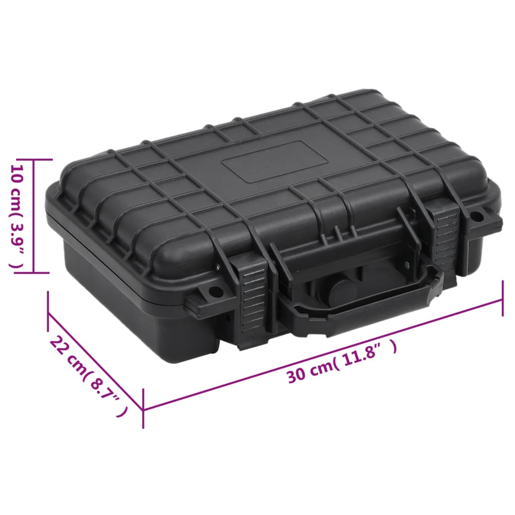 Flugkoffer Tragbar Schwarz 30x22x10 cm PP