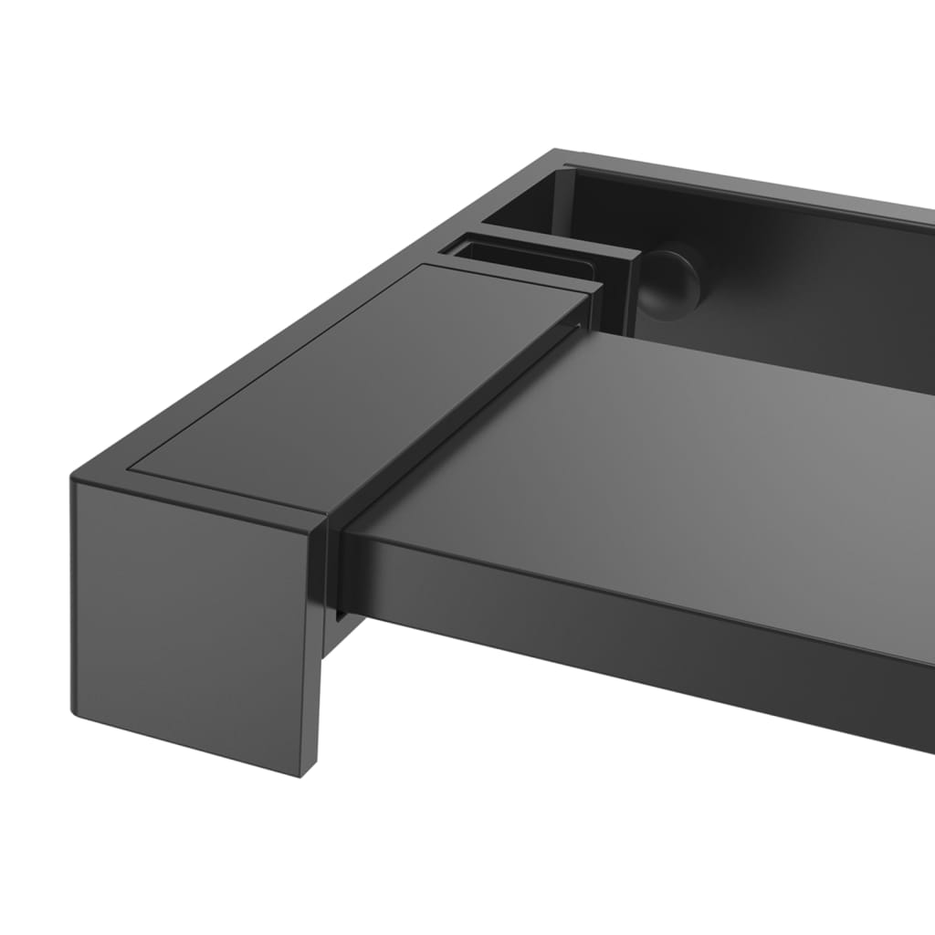 Shower shelf for walk-in shower black 115 cm aluminum