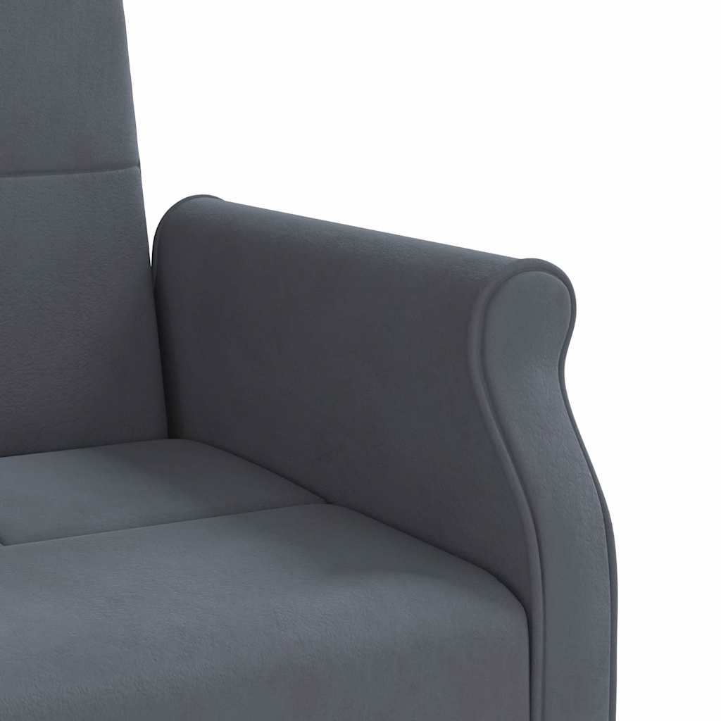Schlafsofa mit Kissen Dunkelgrau Samt