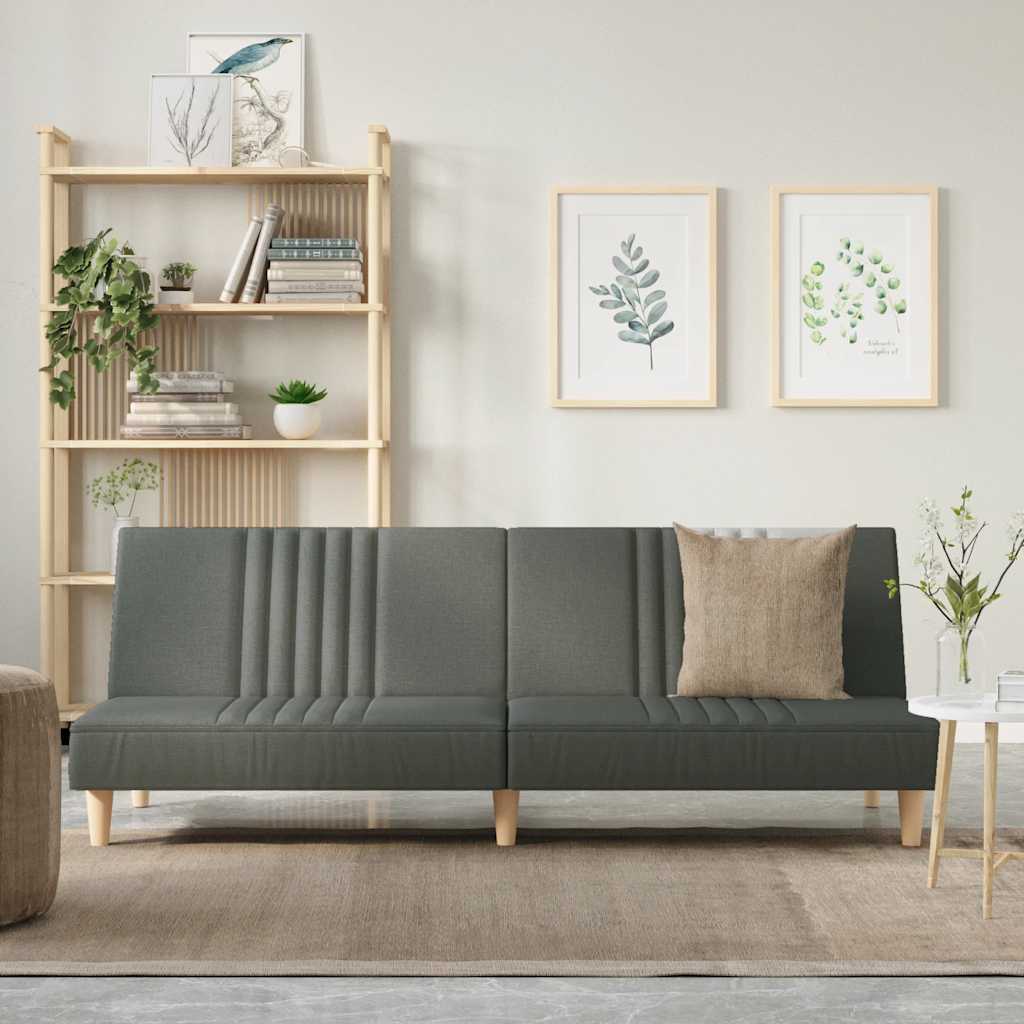 Schlafsofa Dunkelgrau Stoff