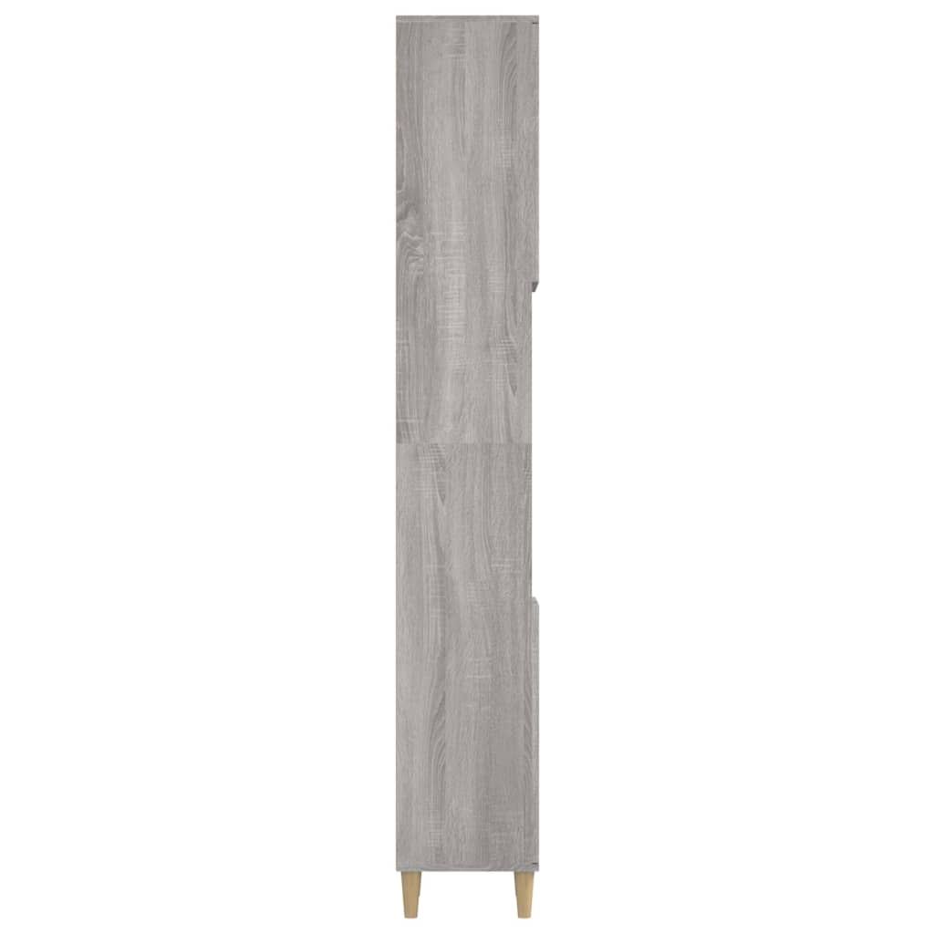 Bathroom cabinet gray Sonoma 30x30x190 cm made of wood