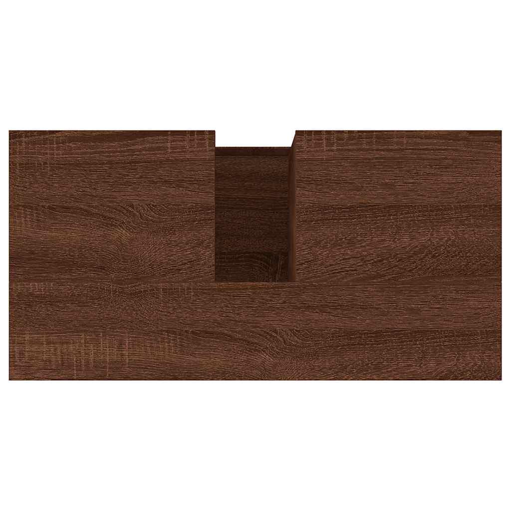 Badschrank Braun Eichen-Optik 65x33x60 cm Holzwerkstoff