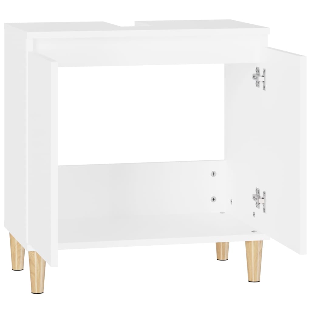 Washbasin Cabinet White 58x33x60 cm Wood Material
