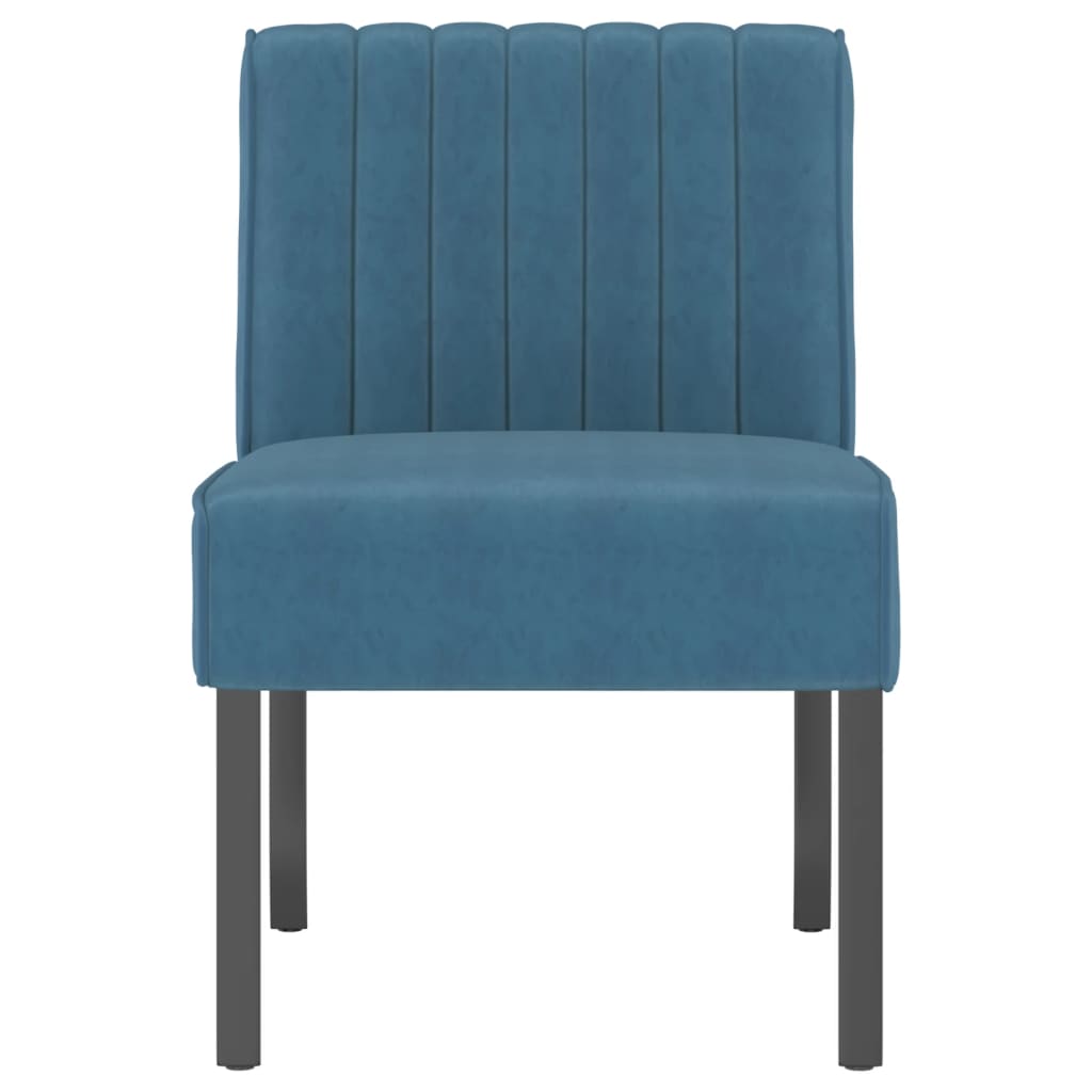 Polsterstuhl Blau Samt