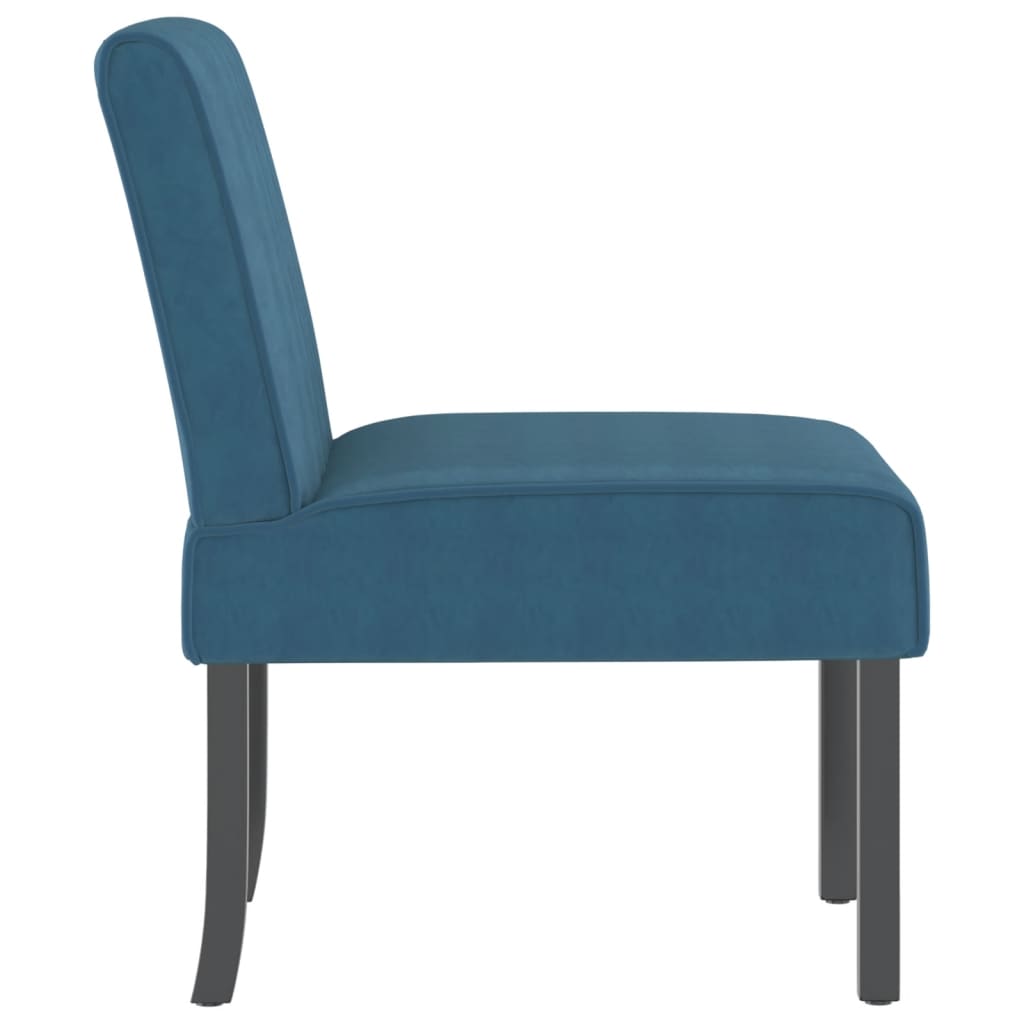 Polsterstuhl Blau Samt