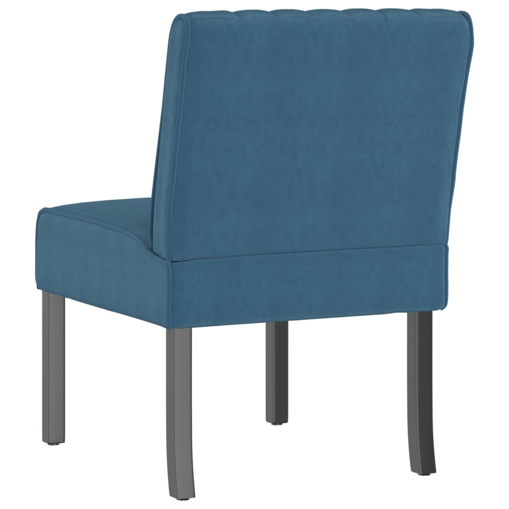 Polsterstuhl Blau Samt