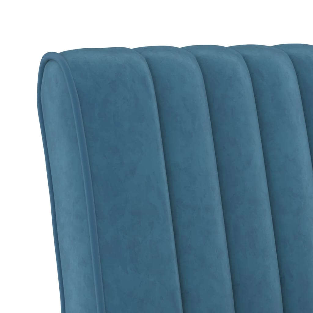Polsterstuhl Blau Samt