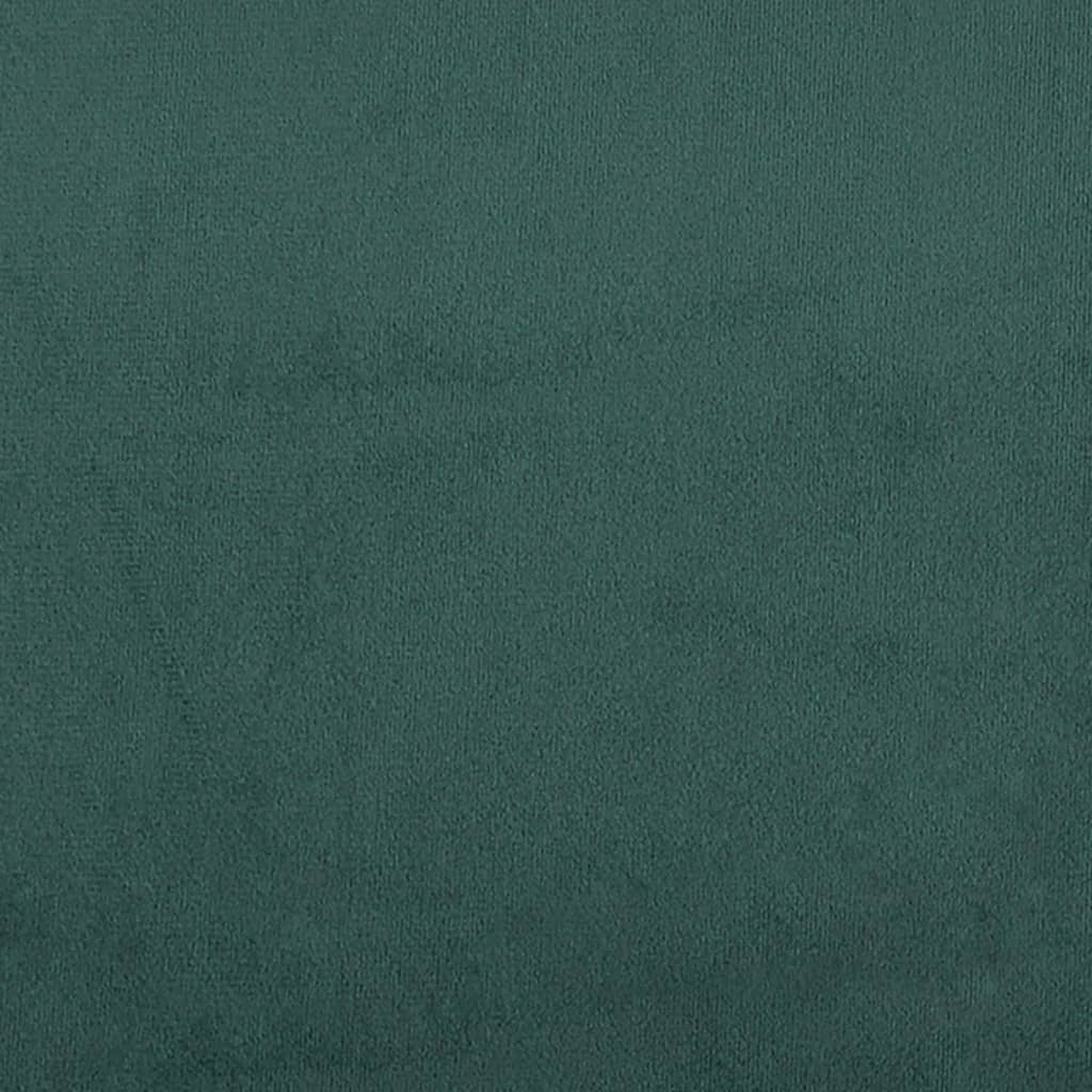 Polsterstuhl mit Hoher Rückenlehne Dunkelgrün Samt Knopfheftung