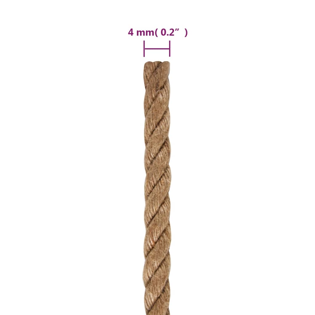Jute rope 100 m length 4 mm thickness