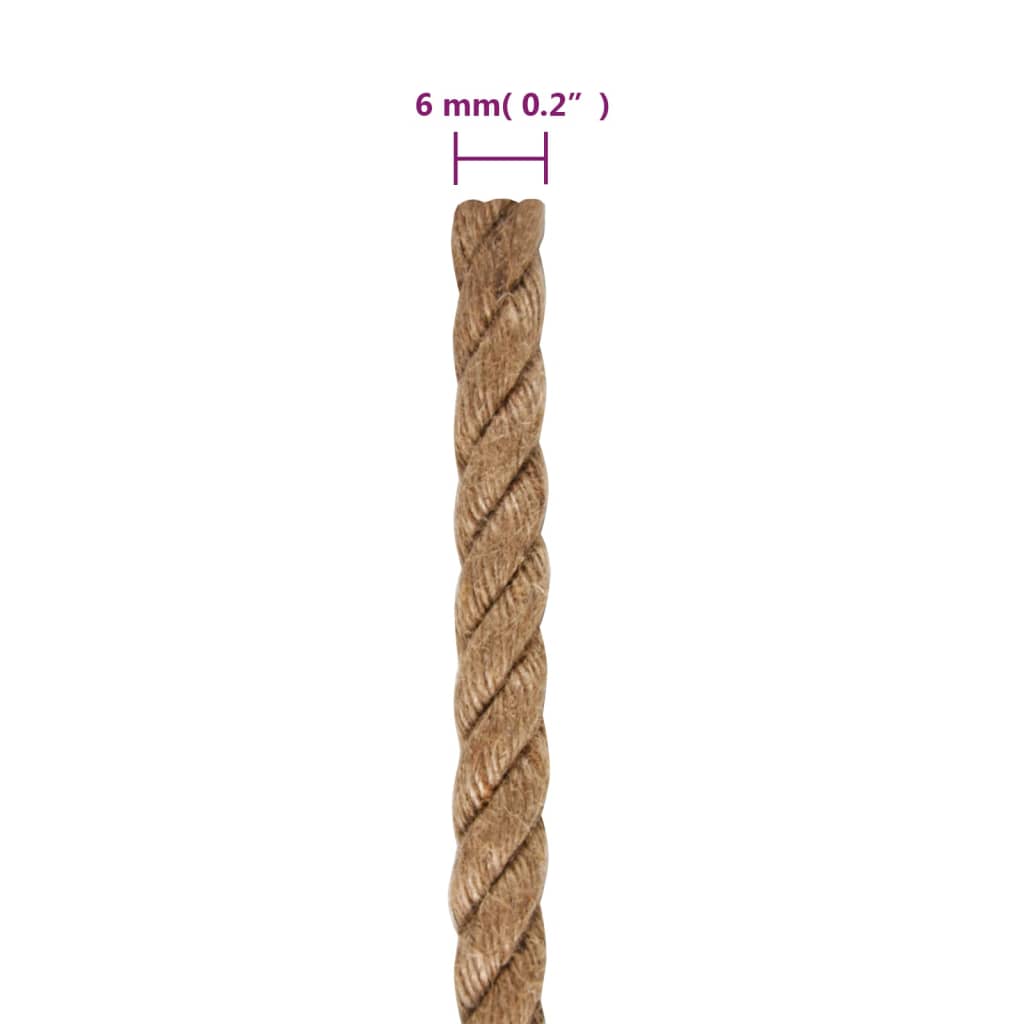 Jute rope 25 m length 6 mm thickness