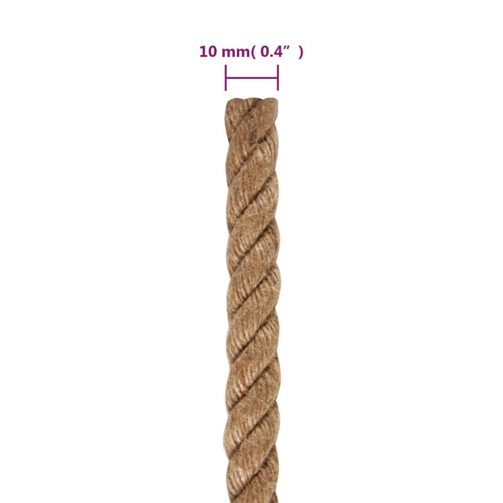 Jute rope 25 m length 10 mm thickness