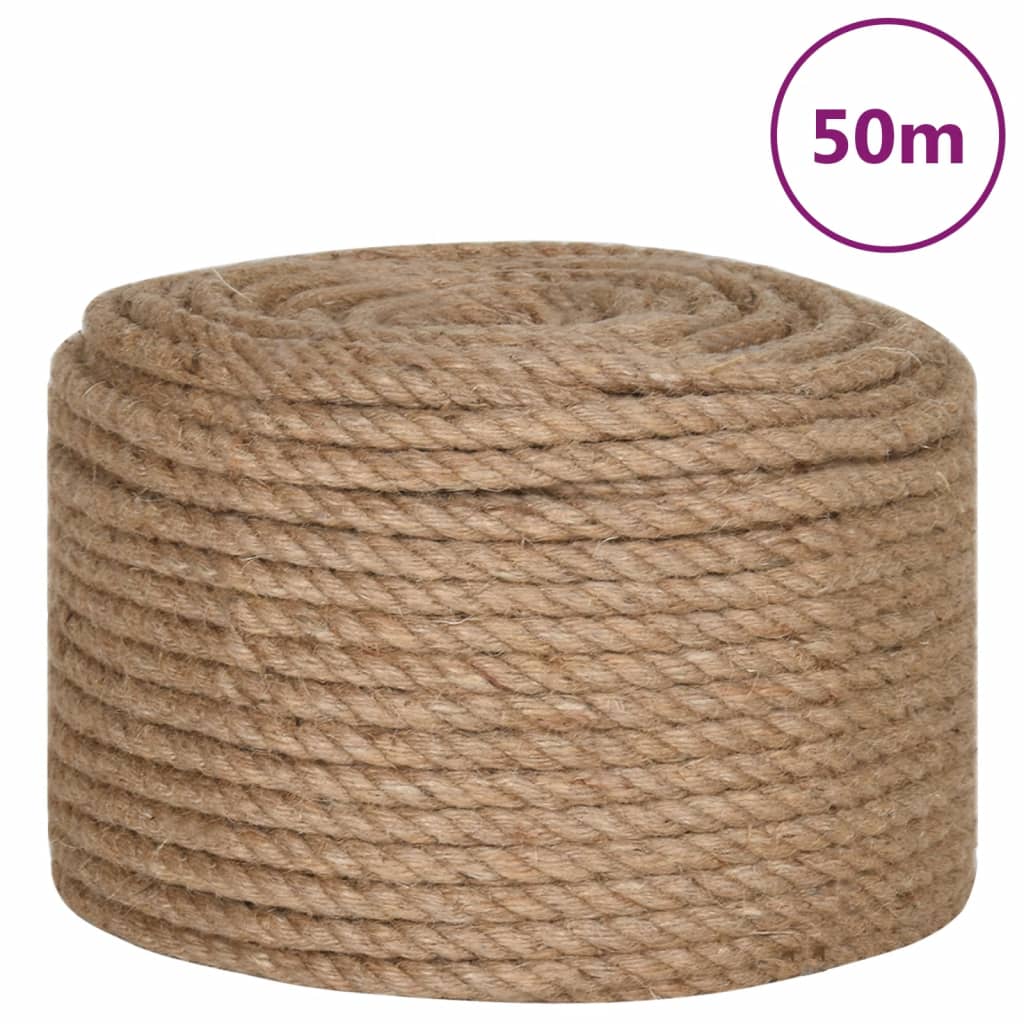 Jute rope 50 m length 12 mm thickness
