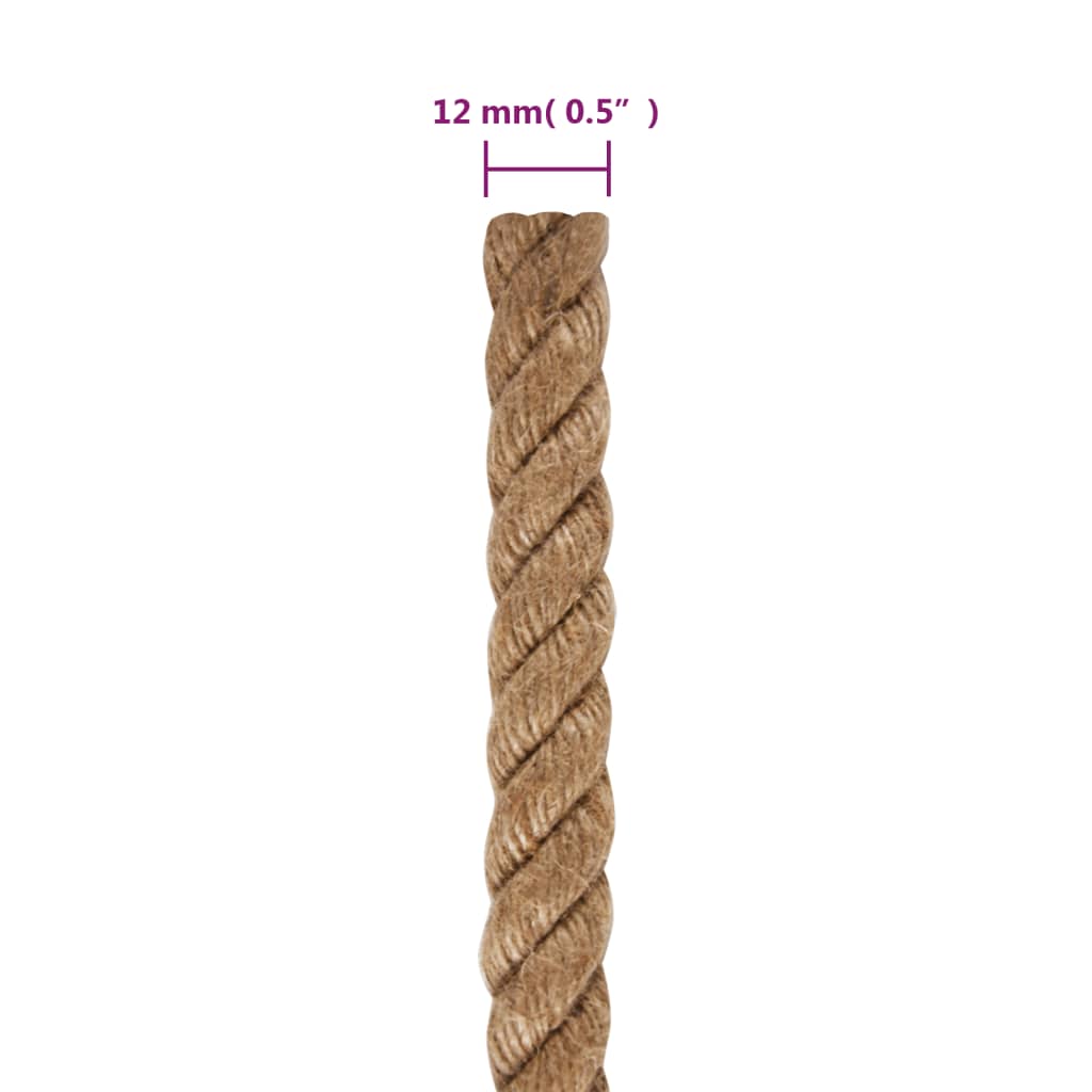 Jute rope 50 m length 12 mm thickness