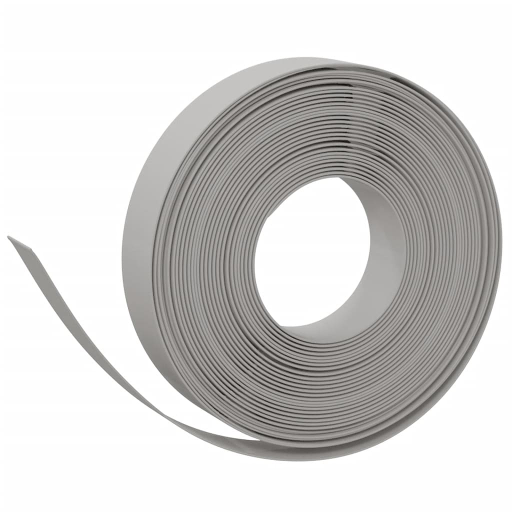 Lawn edging grey 10 m 10 cm polyethylene