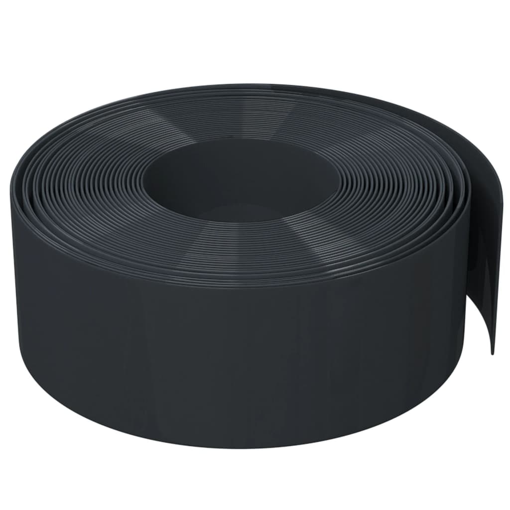 Lawn edging black 10 m 20 cm polyethylene