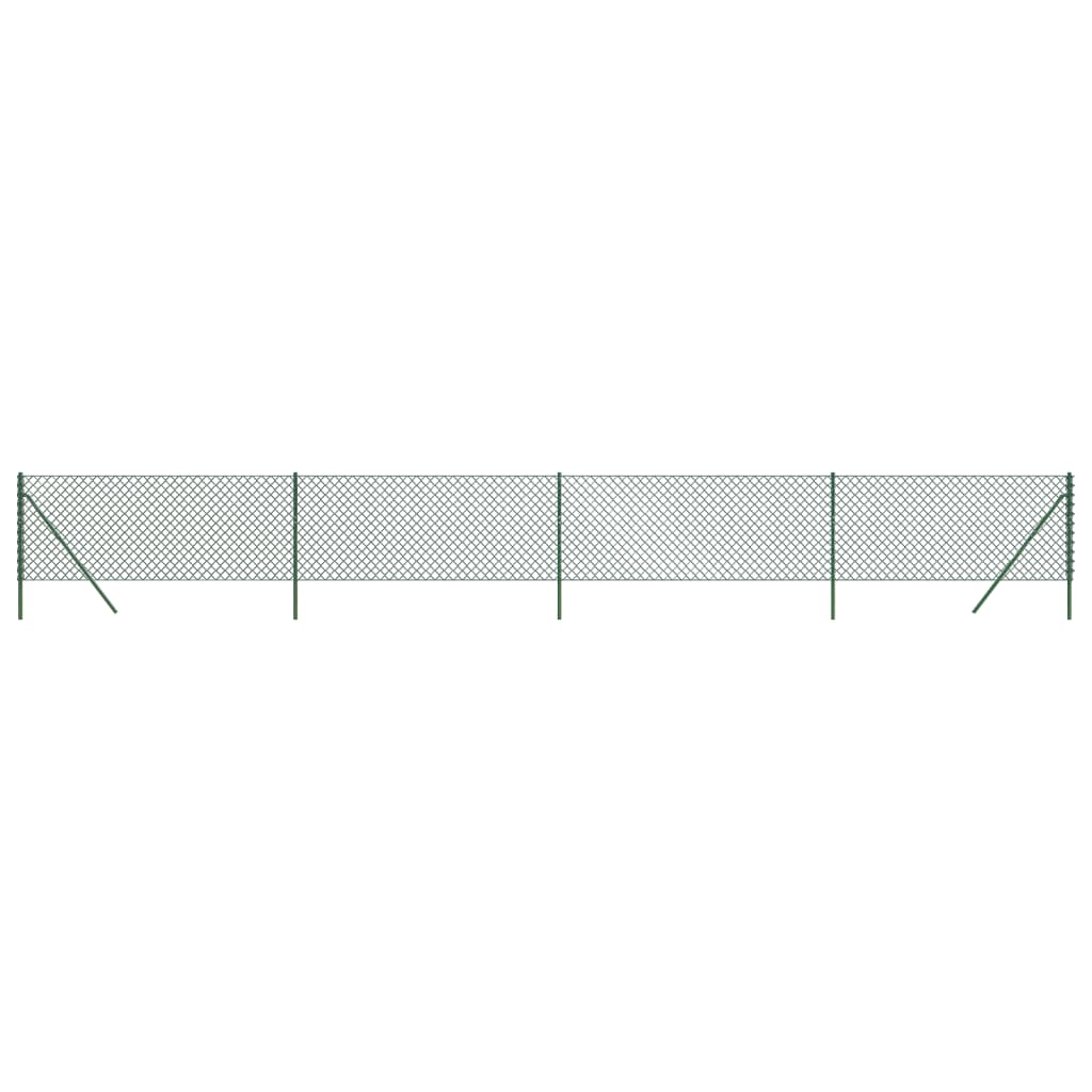 Chain link fence green 1x10 m