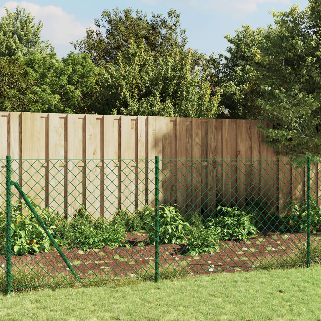 Chain link fence green 0.8x25 m