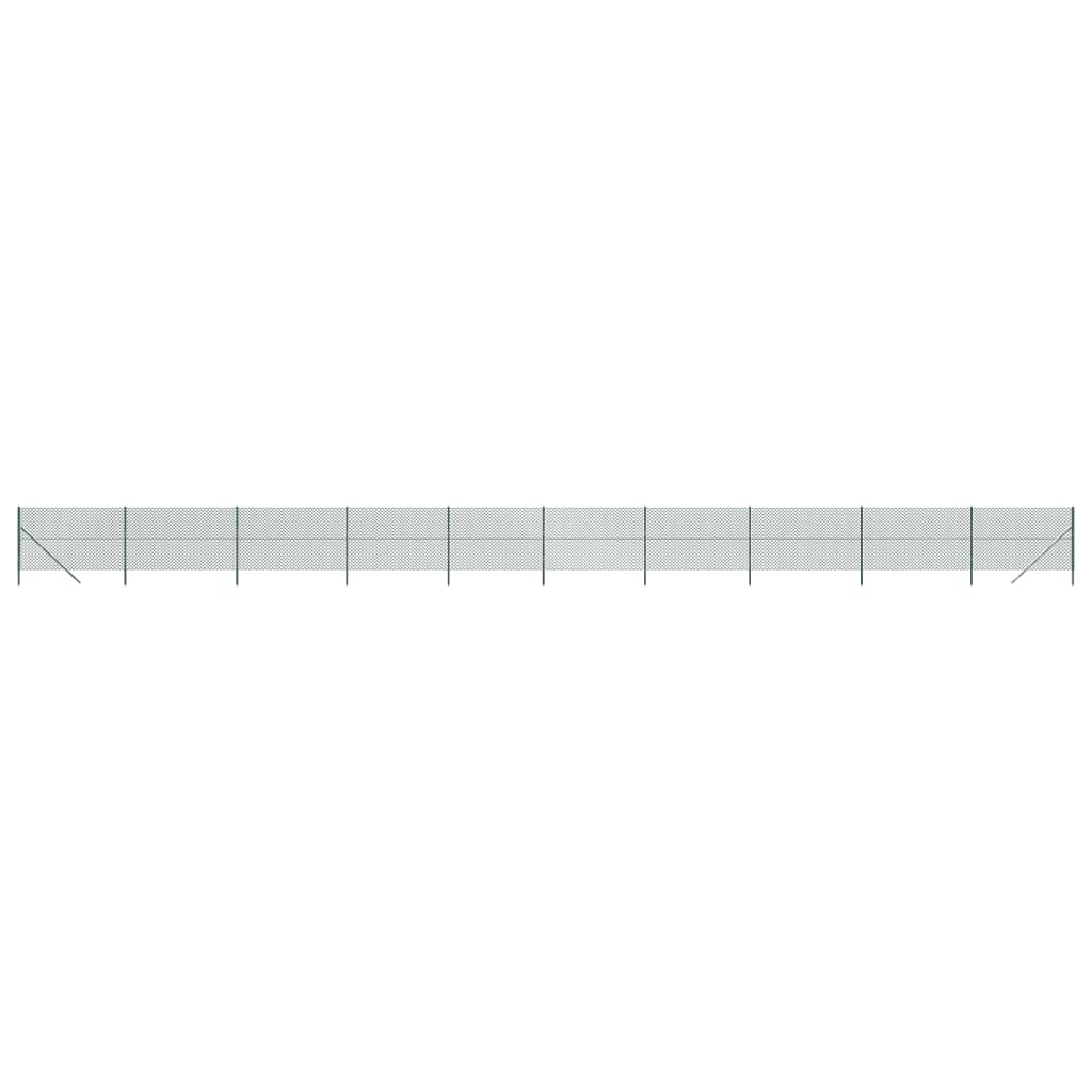 Chain link fence green 1.4x25 m