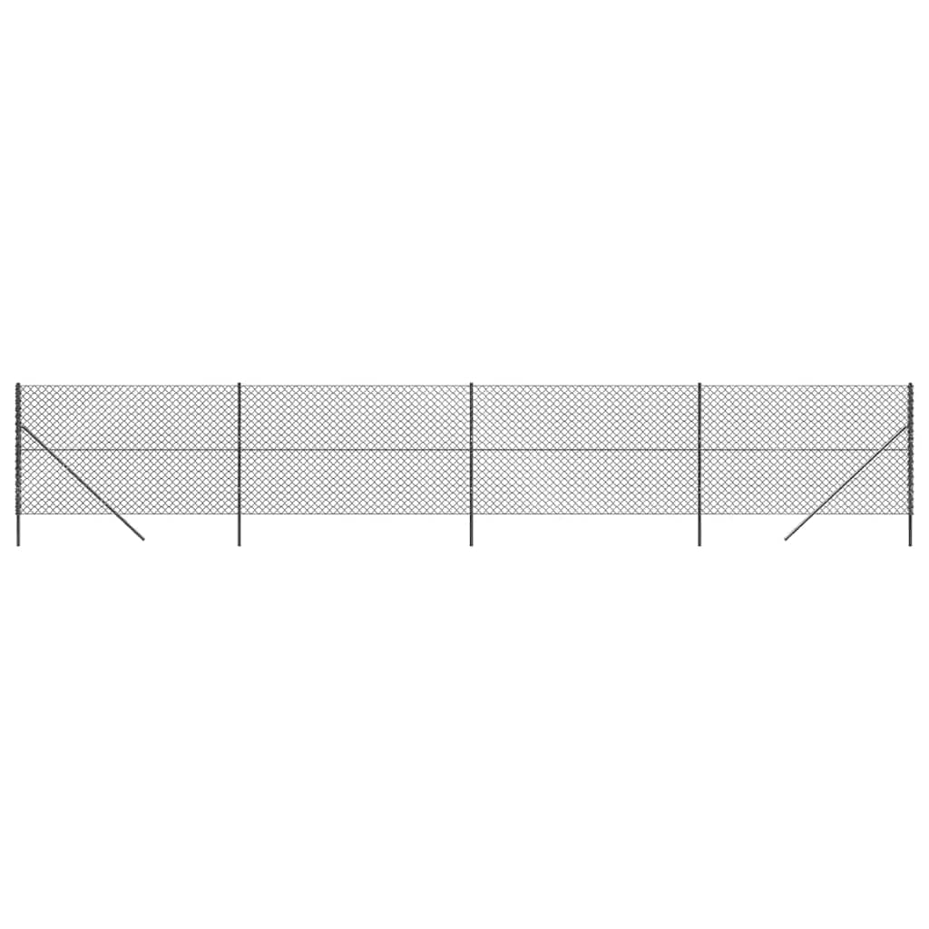 Chain link fence anthracite 1.6x10 m