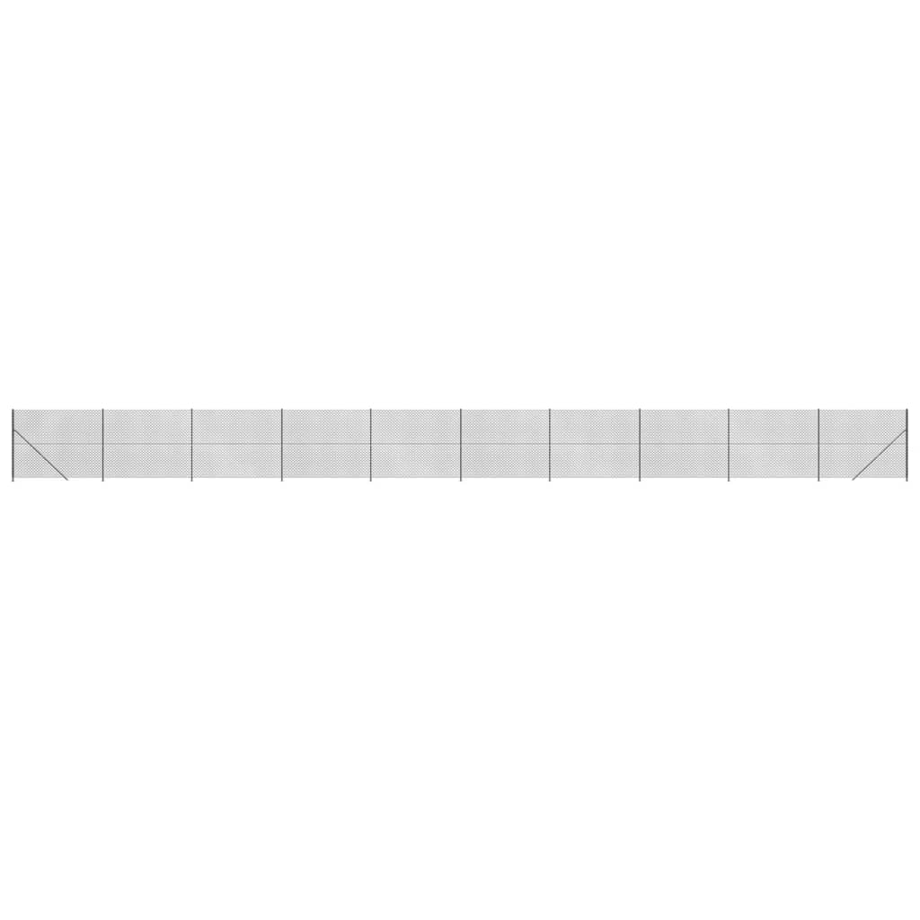 Chain link fence with ground flange anthracite 1.8x25 m
