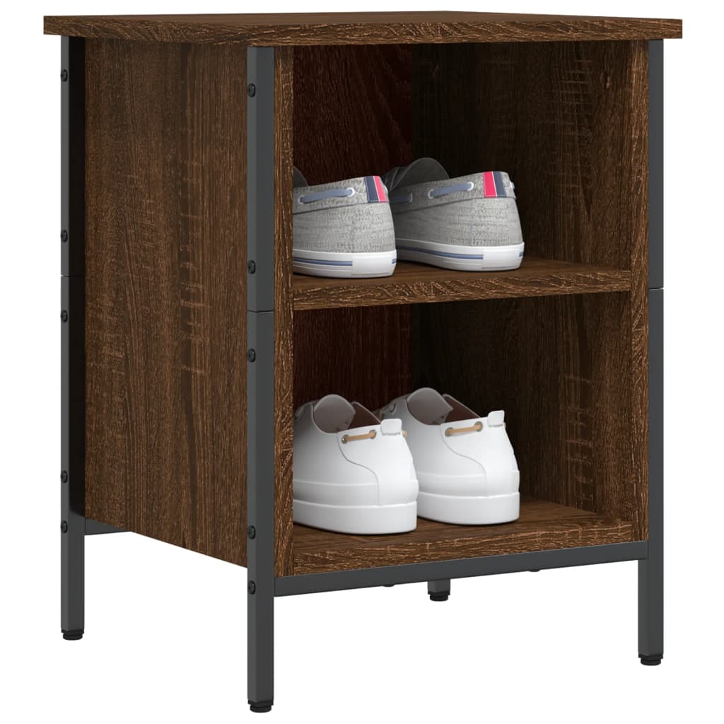 Shoe Rack Brown Oak Look 38x35x50 cm Wood Material
