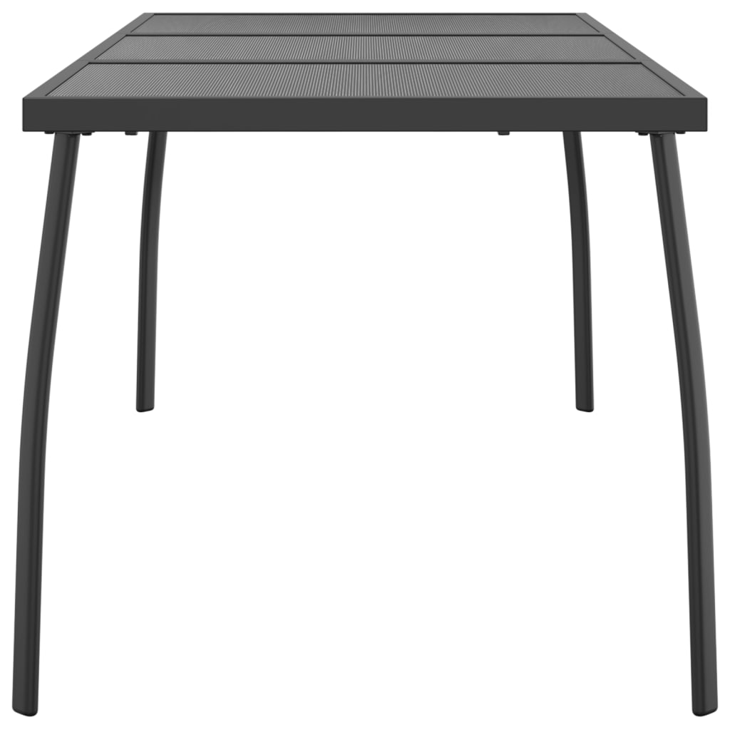 Gartentisch Anthrazit 165x80x72 cm Stahlgitter