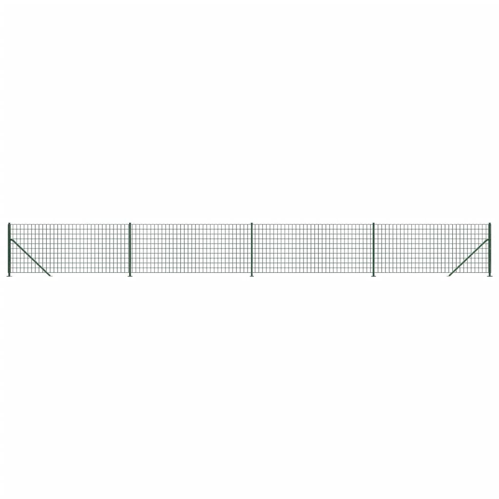 Maschendrahtzaun mit Bodenflansch Grün 1x10 m