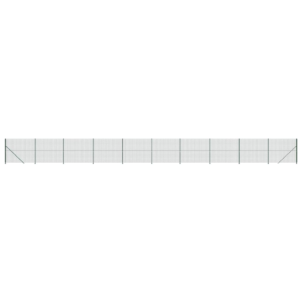 Maschendrahtzaun mit Bodenflansch Grün 1,6x25 m